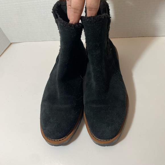 Sam Edelman Women’s Jaclyn Suede Black with Brown Chelsea Boots Sz 6 - Picture 4 of 8